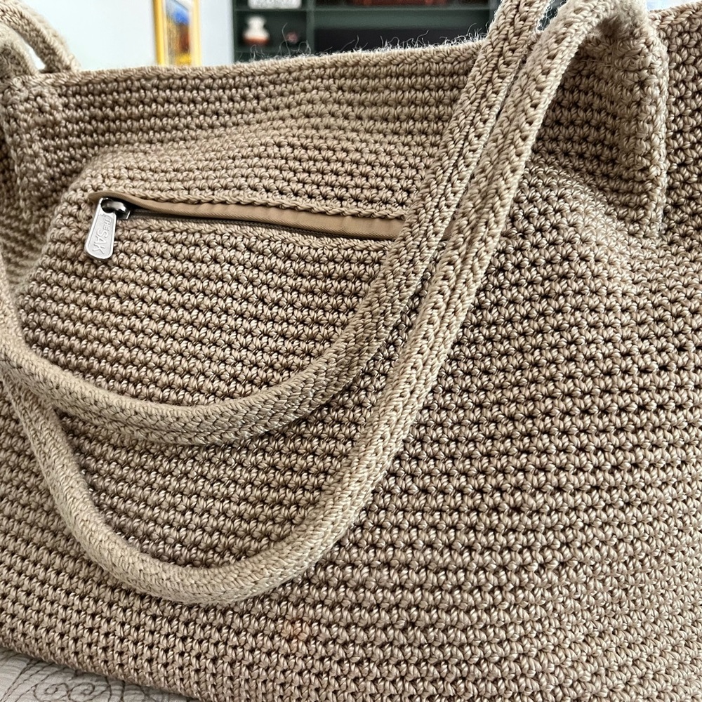 The Sak crocheted shoulder bag in good used condition